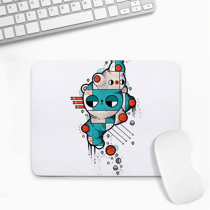 Muscle cat Small Mouse Pad (Rectangle)