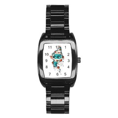 Muscle Cat Men s Stainless Steel Barrel Analog Watch by Randyotter