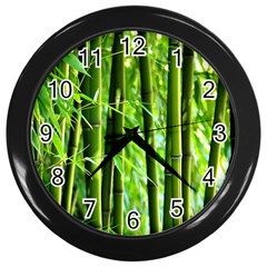 Bamboo Wall Clock (black) by Siebenhuehner