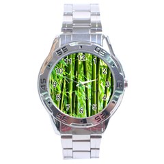 Bamboo Stainless Steel Watch by Siebenhuehner