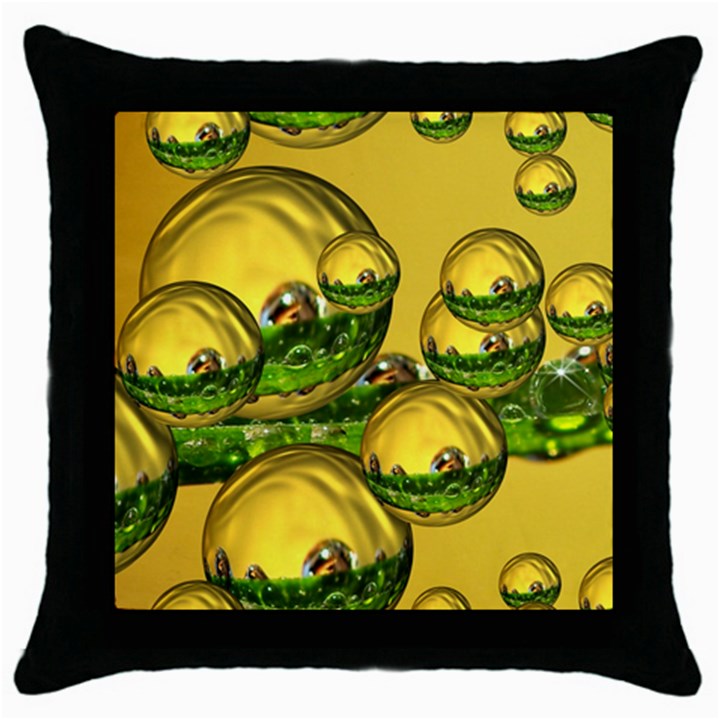 Balls Black Throw Pillow Case