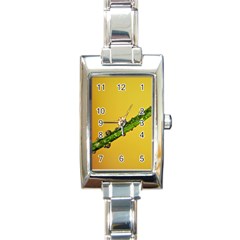 Drops Rectangular Italian Charm Watch by Siebenhuehner