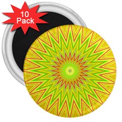 Mandala 3  Button Magnet (10 Pack) by Siebenhuehner