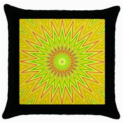 Mandala Black Throw Pillow Case by Siebenhuehner