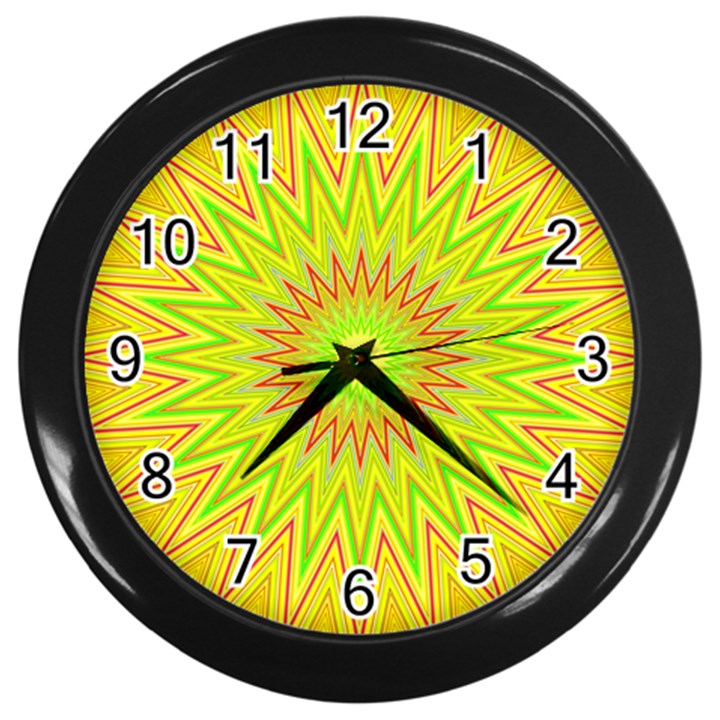 Mandala Wall Clock (Black)