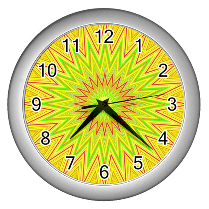 Mandala Wall Clock (Silver)