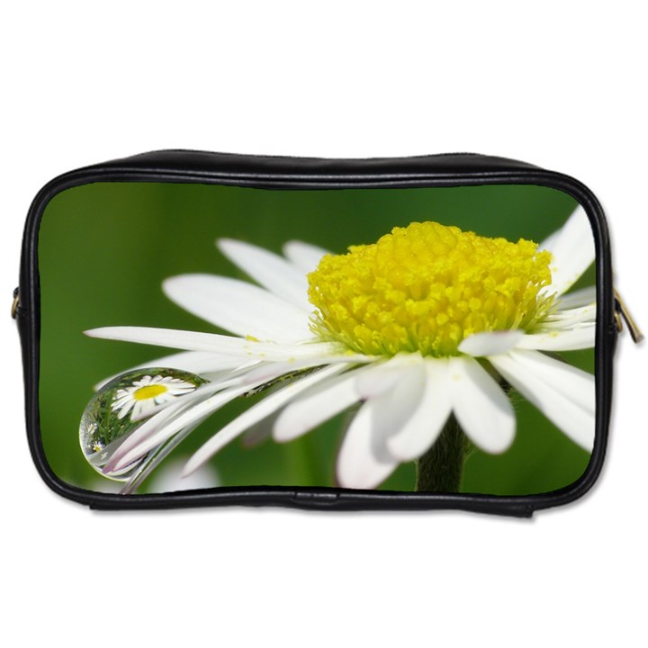 Daisy With Drops Travel Toiletry Bag (Two Sides)