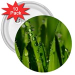 Grass Drops 3  Button (10 pack) Front