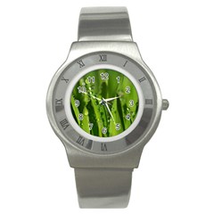 Grass Drops Stainless Steel Watch (slim) by Siebenhuehner