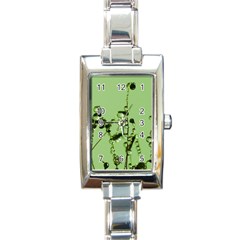 Mint Drops  Rectangular Italian Charm Watch by Siebenhuehner