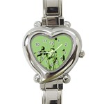 Mint Drops  Heart Italian Charm Watch  Front