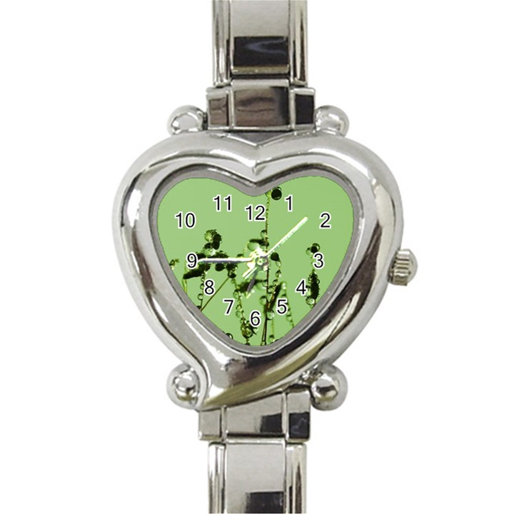 Mint Drops  Heart Italian Charm Watch 