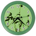 Mint Drops  Wall Clock (Color) Front