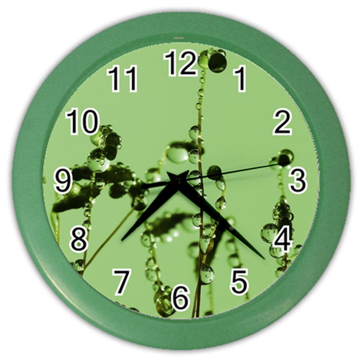 Mint Drops  Wall Clock (Color)