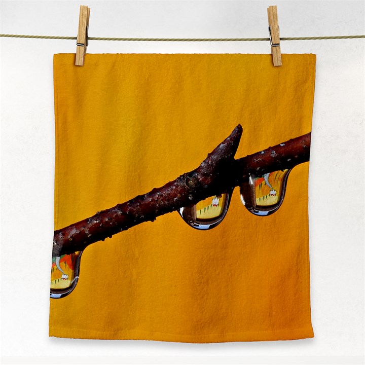 Tree Drops  Face Towel