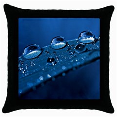 Drops Black Throw Pillow Case by Siebenhuehner