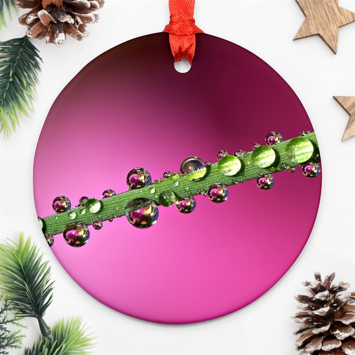 Drops Round Ornament (Two Sides)