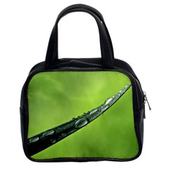 Green Drops Classic Handbag (two Sides) by Siebenhuehner