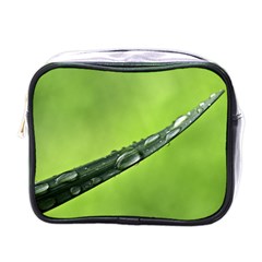 Green Drops Mini Travel Toiletry Bag (one Side) by Siebenhuehner