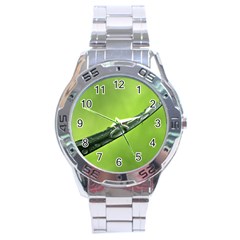 Green Drops Stainless Steel Watch by Siebenhuehner