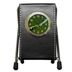 Grass Drops Stationery Holder Clock by Siebenhuehner