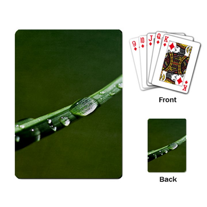 Grass Drops Playing Cards Single Design