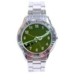 Grass Drops Stainless Steel Watch by Siebenhuehner