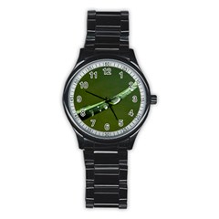 Grass Drops Sport Metal Watch (black) by Siebenhuehner