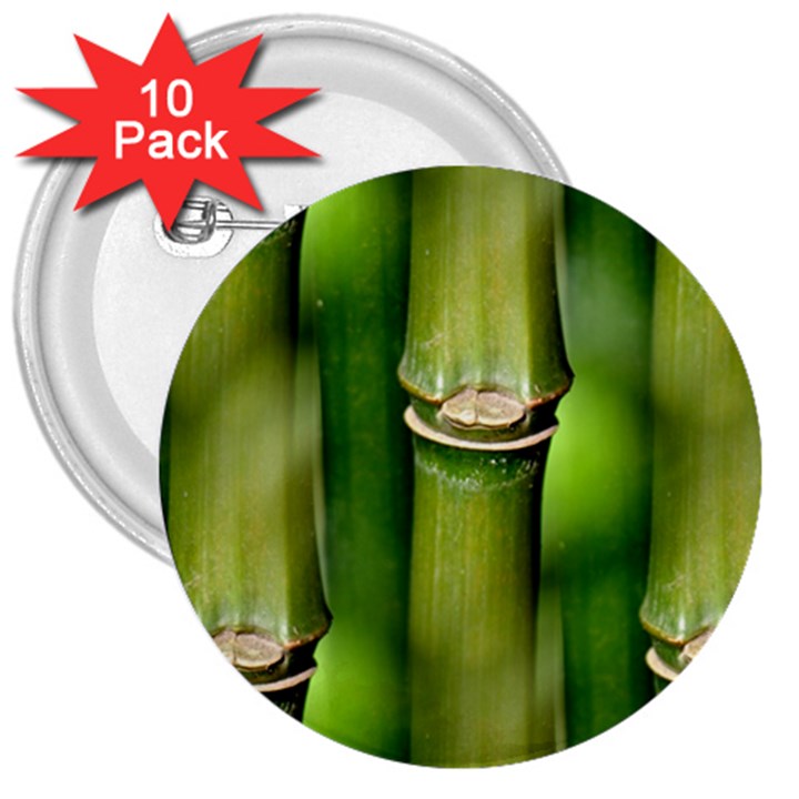 Bamboo 3  Button (10 pack)