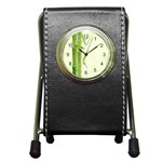 Bamboo Stationery Holder Clock Front