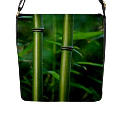 Bamboo Flap Closure Messenger Bag (large)