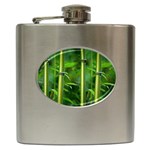 Bamboo Hip Flask Front