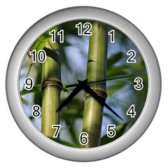 Bamboo Wall Clock (silver)