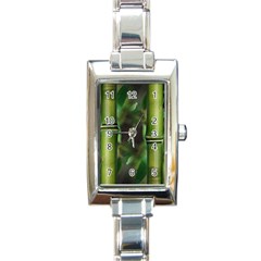 Bamboo Rectangular Italian Charm Watch by Siebenhuehner