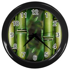 Bamboo Wall Clock (black) by Siebenhuehner