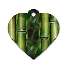 Bamboo Dog Tag Heart (one Sided)  by Siebenhuehner