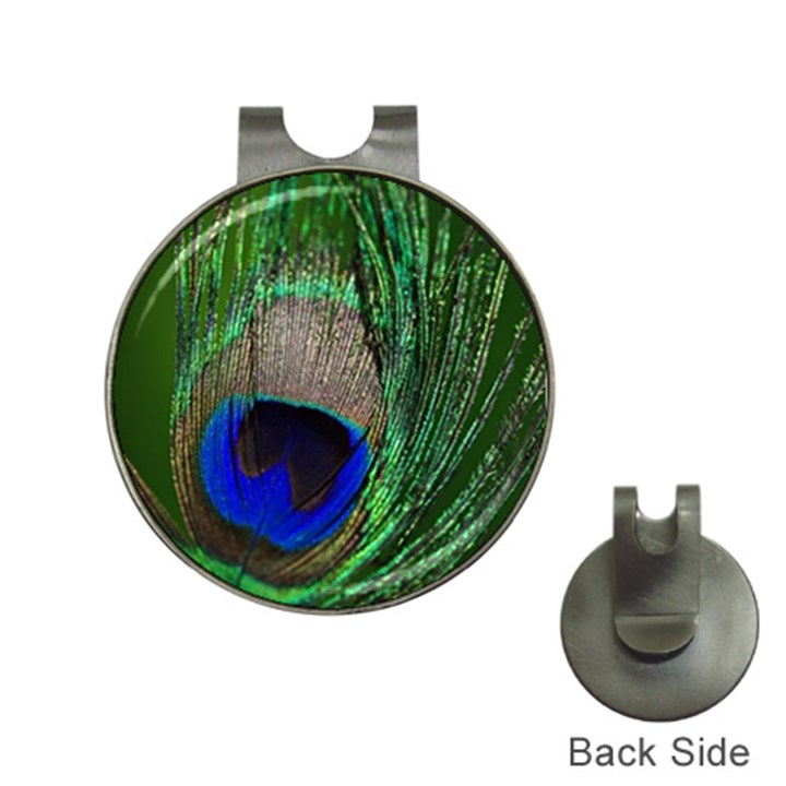 Peacock Hat Clip with Golf Ball Marker