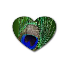 Peacock Drink Coasters (heart) by Siebenhuehner