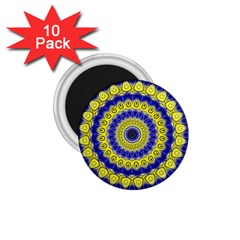 Mandala 1 75  Button Magnet (10 Pack)