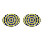 Mandala Cufflinks (Oval) Front(Pair)