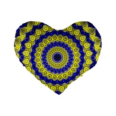 Mandala 16  Premium Heart Shape Cushion  by Siebenhuehner