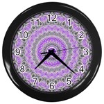 Mandala Wall Clock (Black) Front