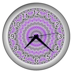 Mandala Wall Clock (silver) by Siebenhuehner