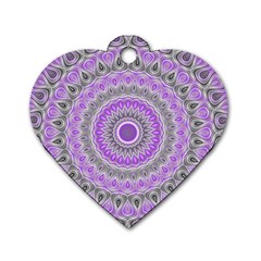 Mandala Dog Tag Heart (one Sided)  by Siebenhuehner