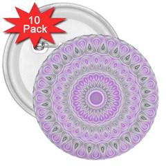 Mandala 3  Button (10 Pack) by Siebenhuehner