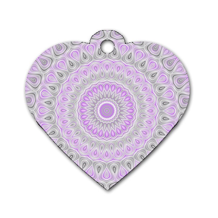 Mandala Dog Tag Heart (One Sided) 