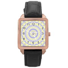 Mandala Rose Gold Leather Watch  by Siebenhuehner