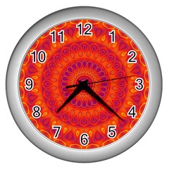 Mandala Wall Clock (silver) by Siebenhuehner