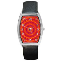 Mandala Tonneau Leather Watch by Siebenhuehner