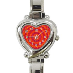 Mandala Heart Italian Charm Watch  by Siebenhuehner